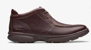 Clarks Bradley Up Shoes Men's Size 11.5M Brown Leather Moc Toe Casual New Box